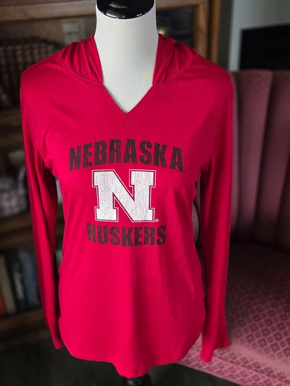 Colosseum Nebraska Huskers Women's XL Red Hoodie Shirt Shacket cozy fall ncaa